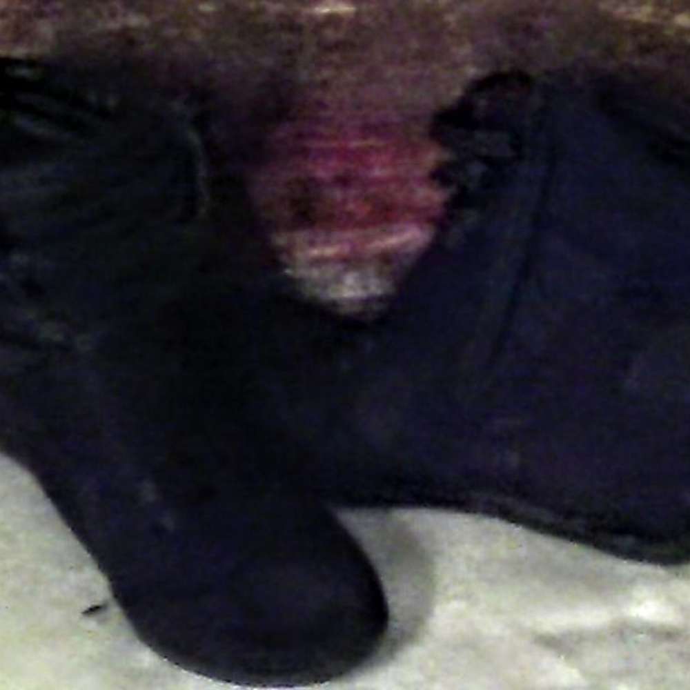 Black Wedge Sneakers. Size 8